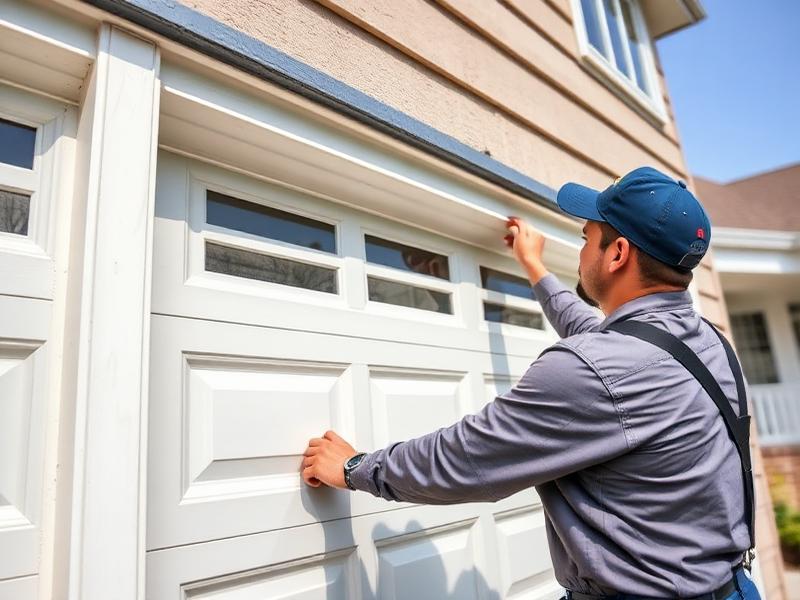 Professional garage door technician